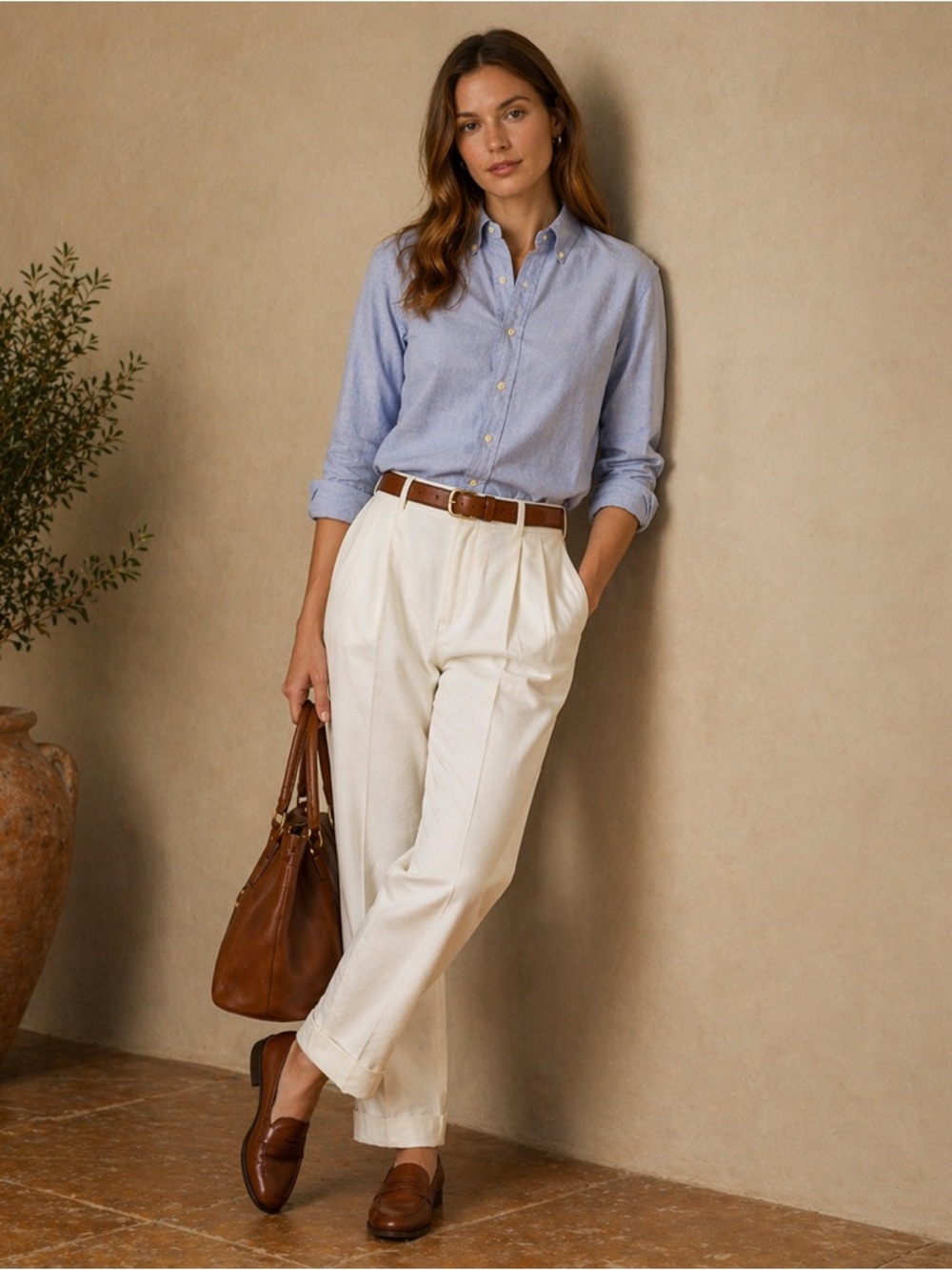 Ralph Lauren Blue Classic Fit Cotton Oxford Shirt | Size: M